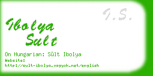 ibolya sult business card